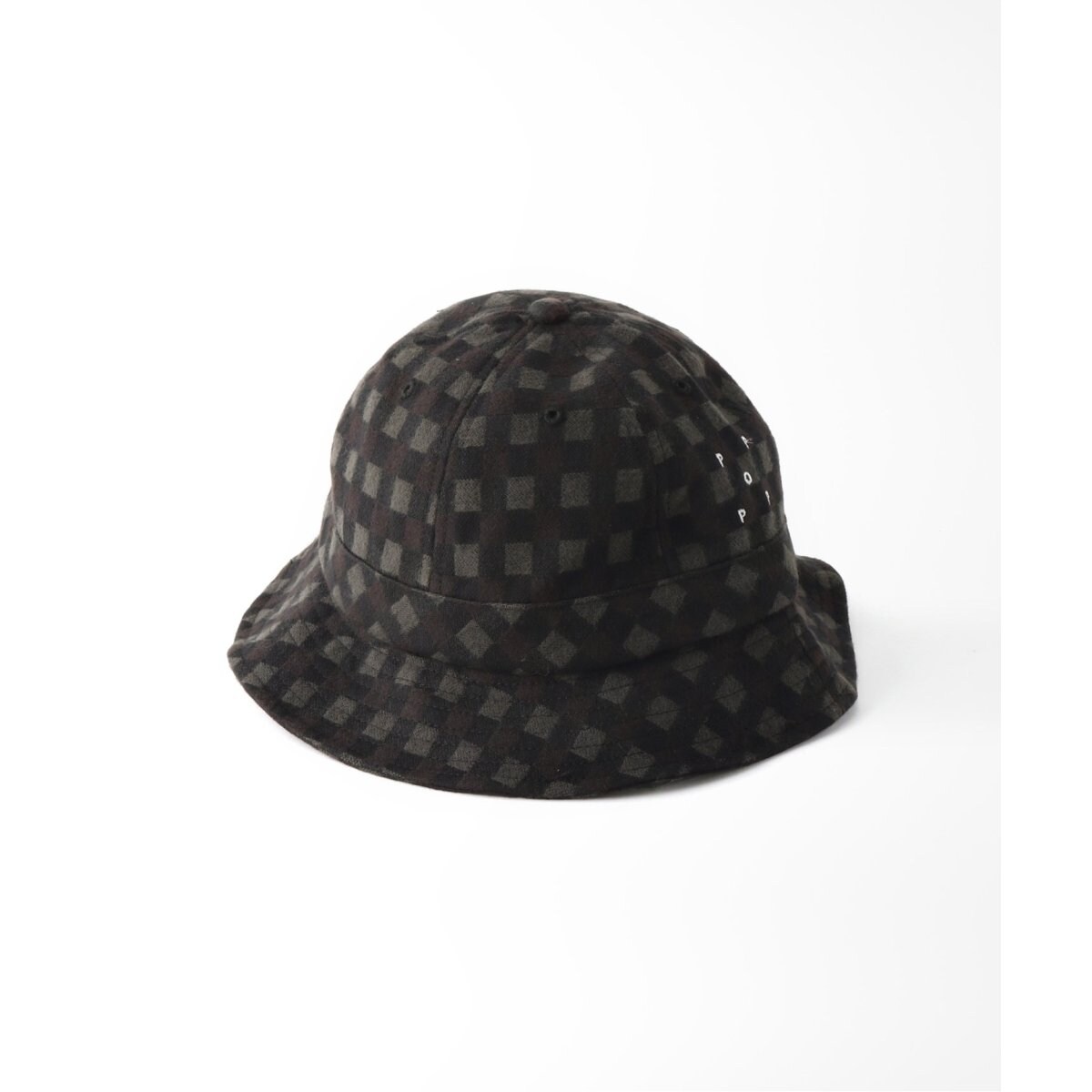 POP TRADING COMPANY Bell Hat 新品未使用 Pop Checked Bell Hat Grey