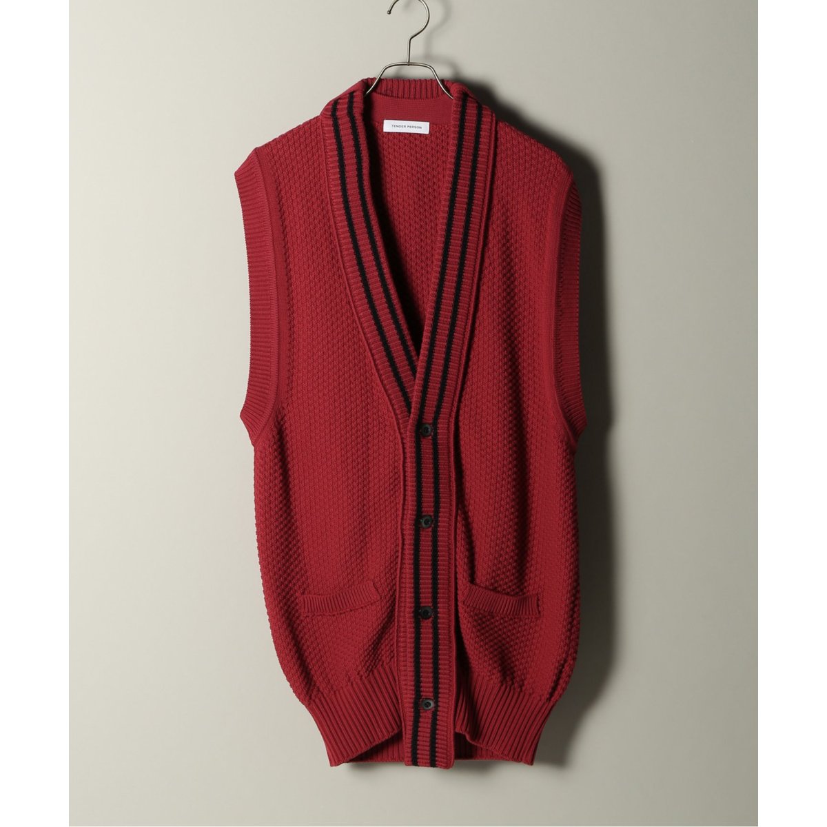 TENDER PERSON / テンダーパーソン】RIB DOCKING KNIT VEST