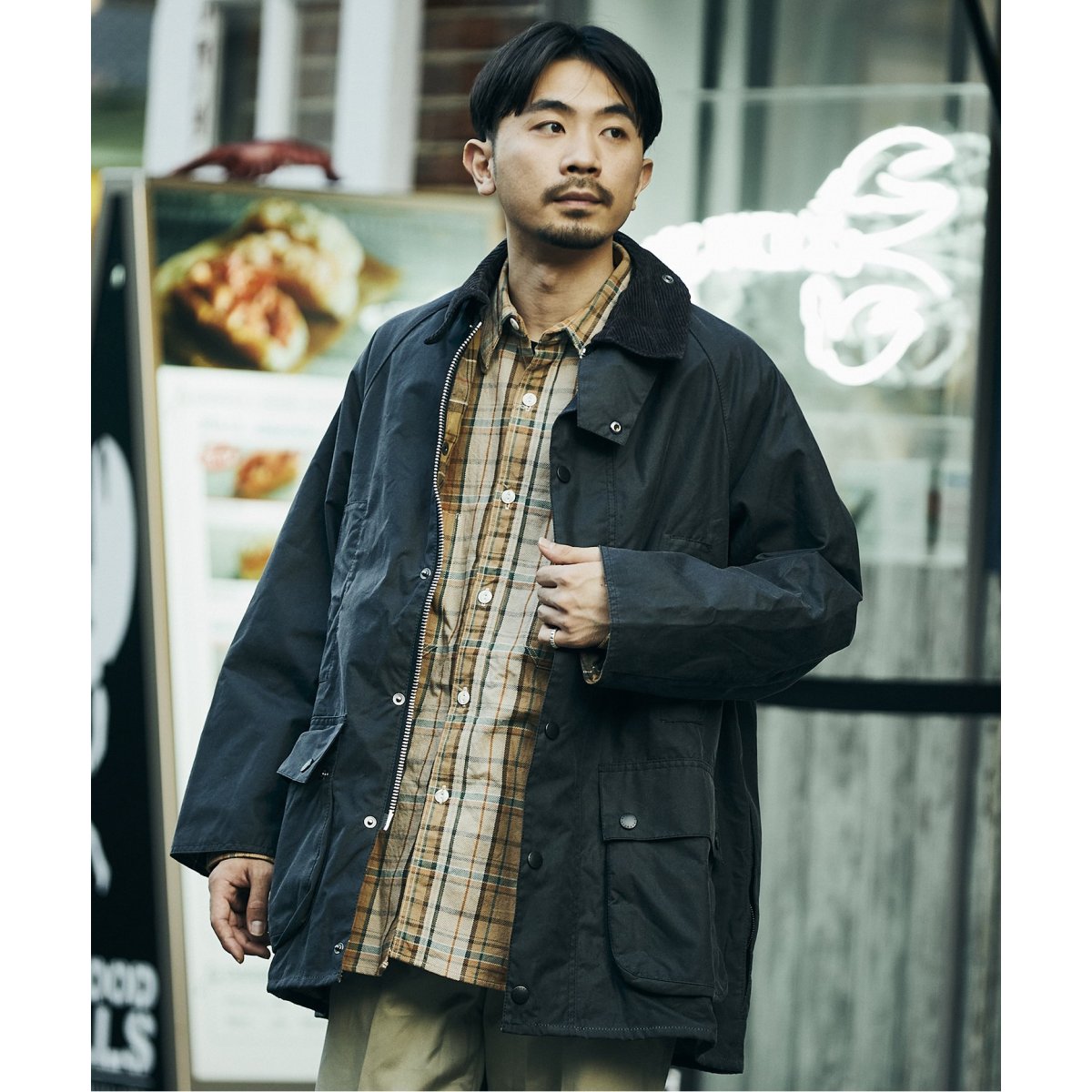 Barbour border SL 38 セージ ライナー付き おまけ付き - アウター