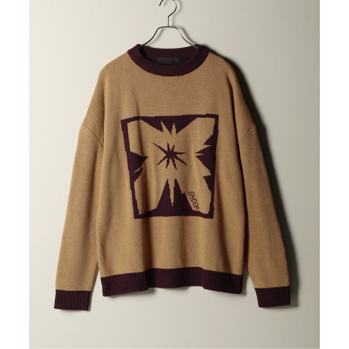 SHOOP, BUTTERFLY REVERSIBLE SWEATER 21AW