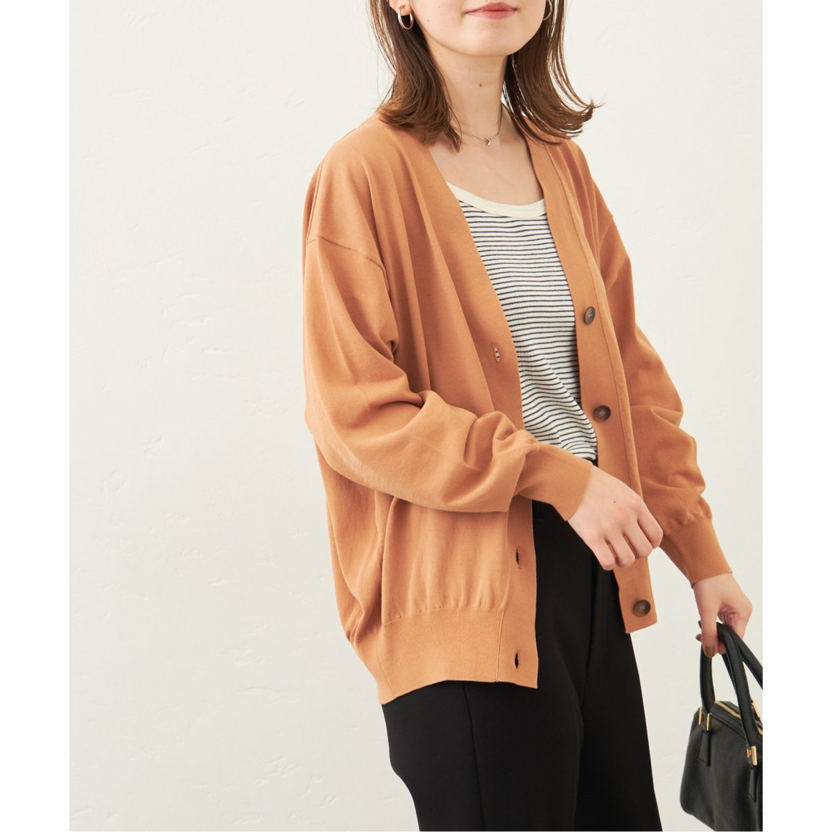 □アイスコットン CROP Vネックカーデ | ジャーナルスタンダード
