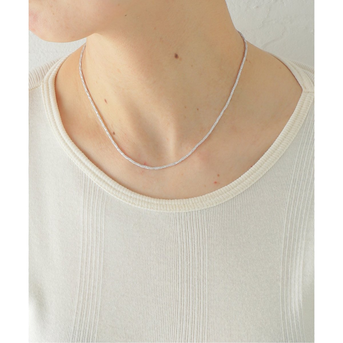 Soierie / ソワリー】STACKING SILVER NECKLACE (3PSET)：ネックレス 