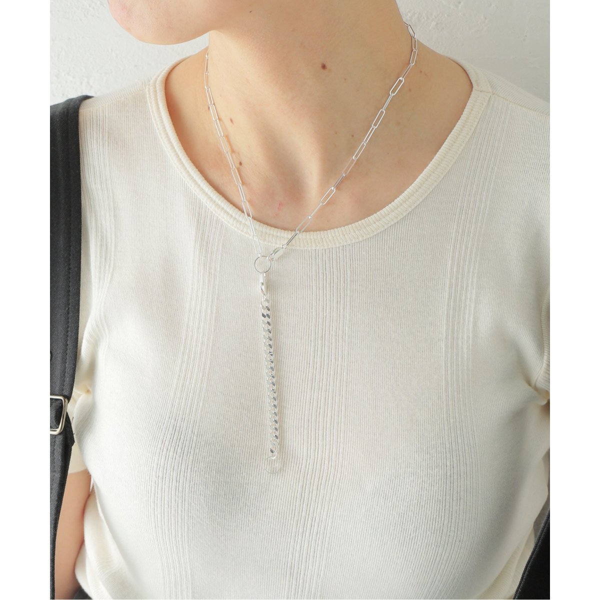 パ−ルネックレス SILVER TOP GSV BOTTOM PAT.P - ネックレス