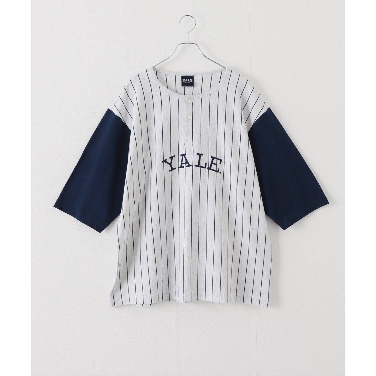 YALE×JOURNAL STANDARD】別注 ベースボール ヘンリーネックTシャツ