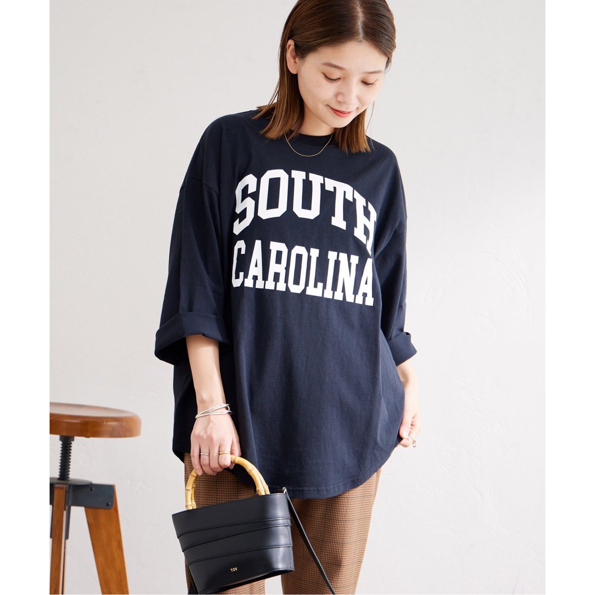 JOURNAL STANDARD ラウンドヘムロゴTシャツ ラウンドヘムロゴロングTシャツ | ジャーナルスタンダード