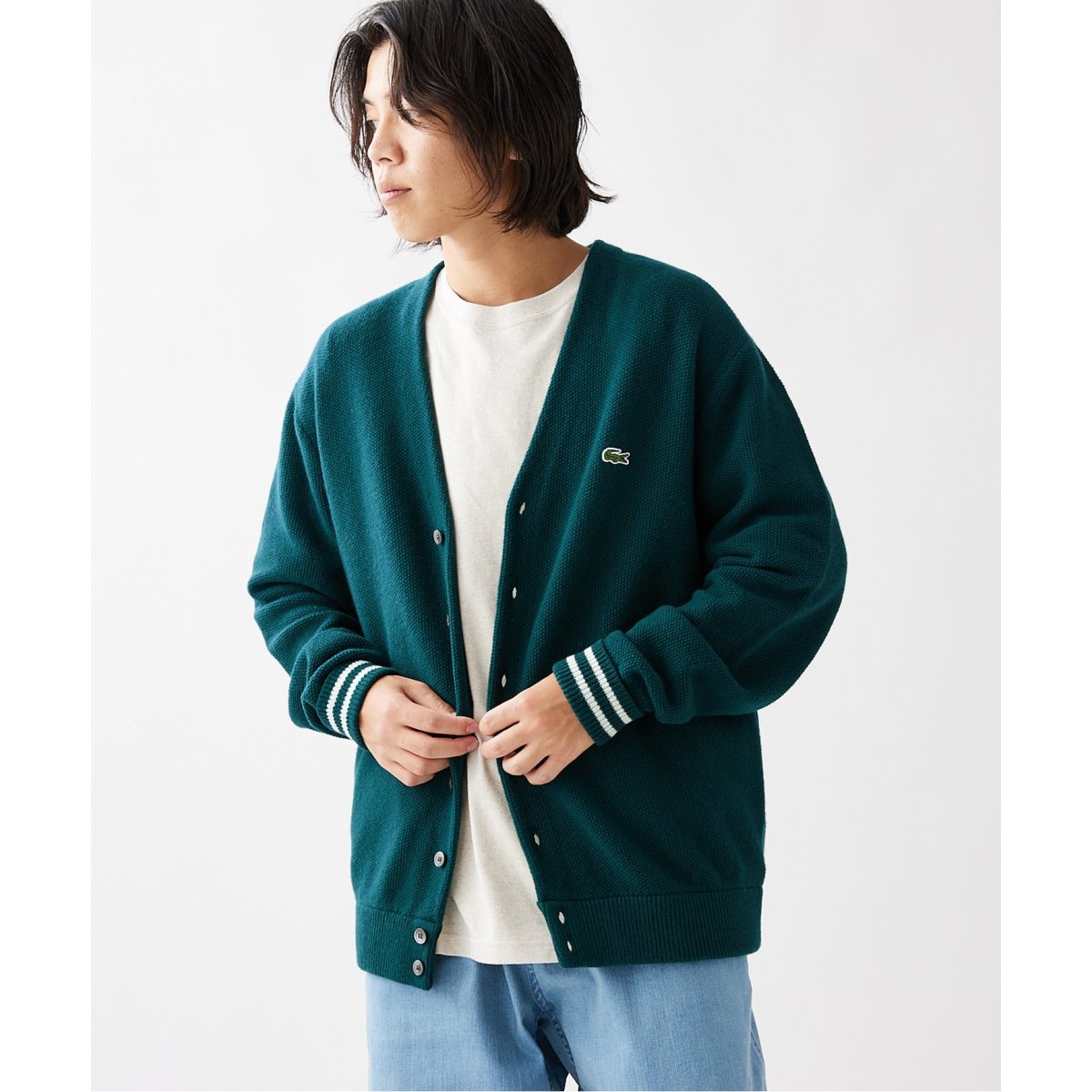 LACOSTE / ラコステ×JS】別注 Vネックカーディガン | ジャーナル