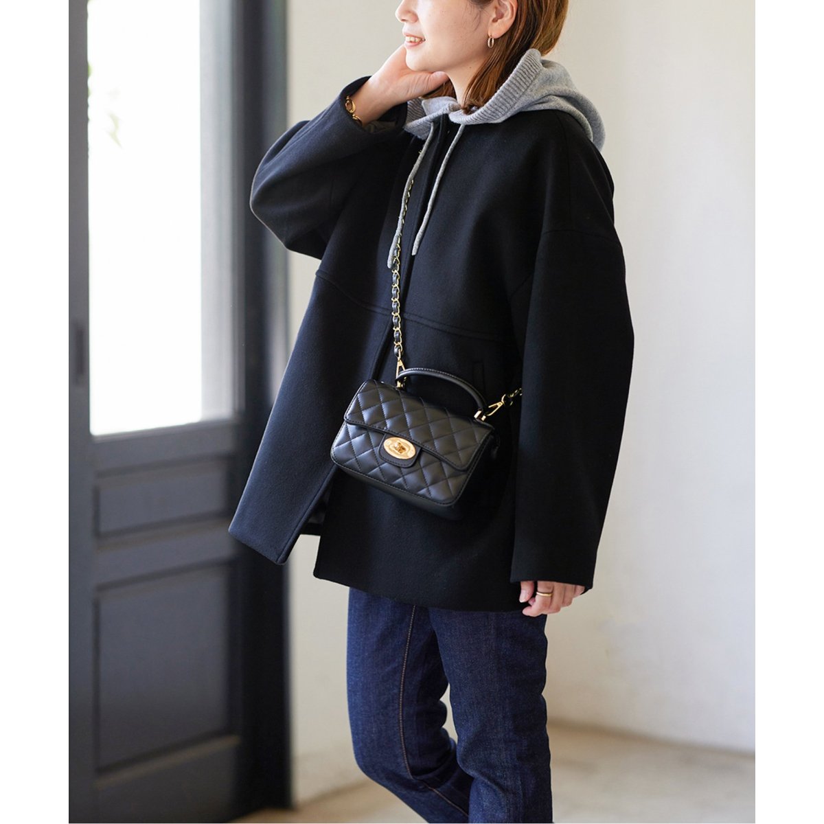 スーパー140ビーバーノーカラーショートコート | ジャーナル