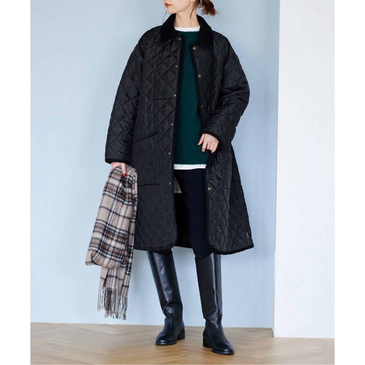 美品 トラディショナルウェザーウェア　WAVERLY TW BF ロングコート Traditional Weatherwear（トラディショナルウェザーウェア）の