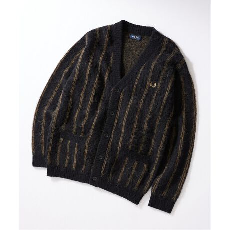 FRED PERRY for JOURNAL STANDARD】別注 ストライプ Vネックカーディ 