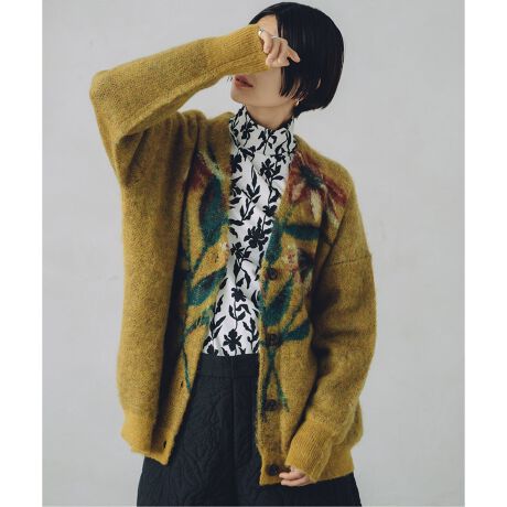 TOLIGHT×JOURNALSTANDARD】フラワージャガードカーディガン 