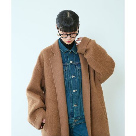 FOLL/フォル】ベビーキャメルハンドメイクリバーコート | ジャーナル 