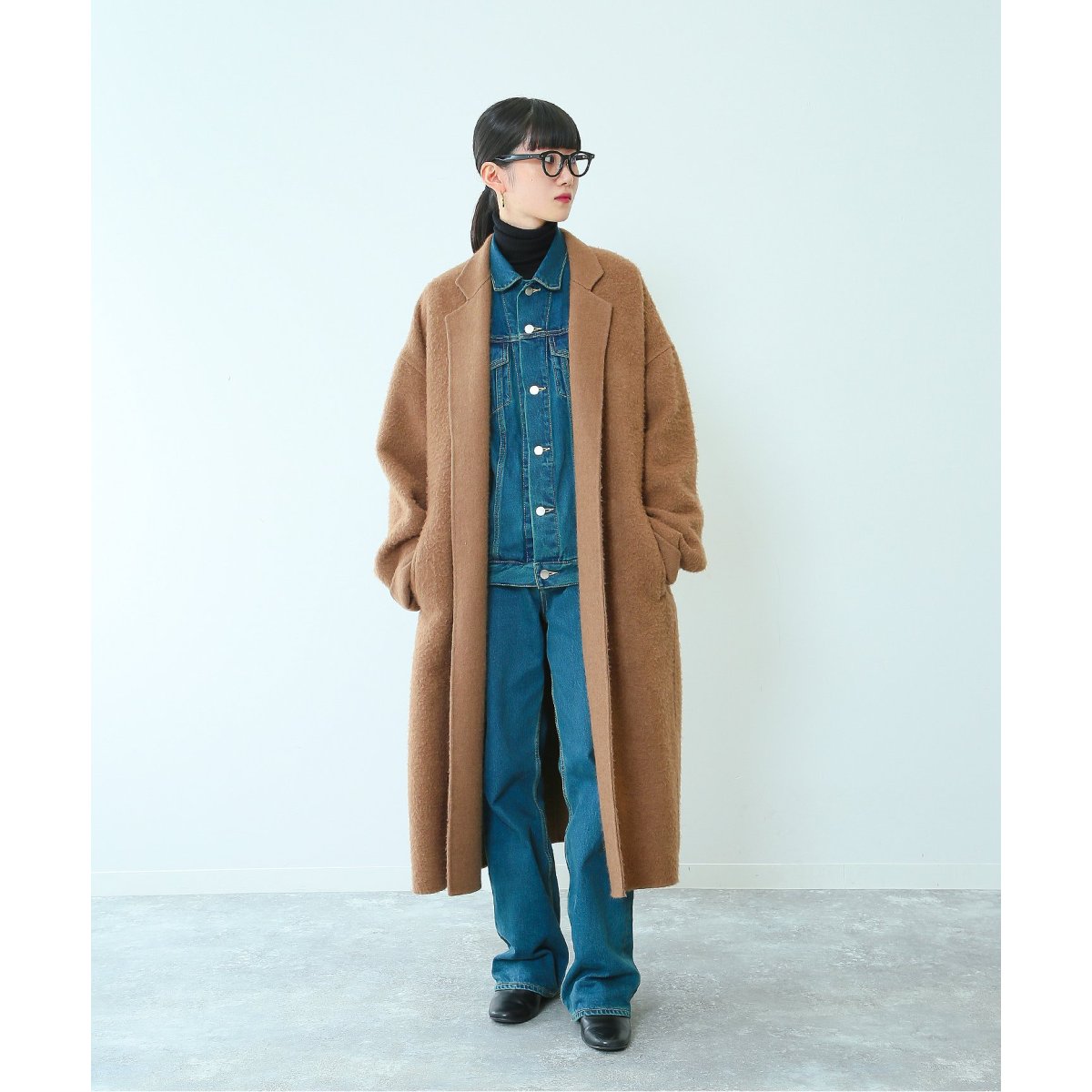 FOLL/フォル】ベビーキャメルハンドメイクリバーコート | ジャーナル