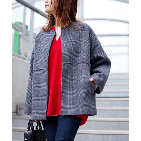 JOURNAL STANDARD スーパー140ビーバーノーカラーショートコ 