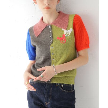 YANYAN/ヤンヤン】MOMO SHORT SLEEVE CARDIGAN：カーディガン  