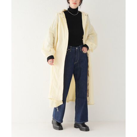 MECRE/メクル】ナイロンワッシャーロングマウンテンパーカー  