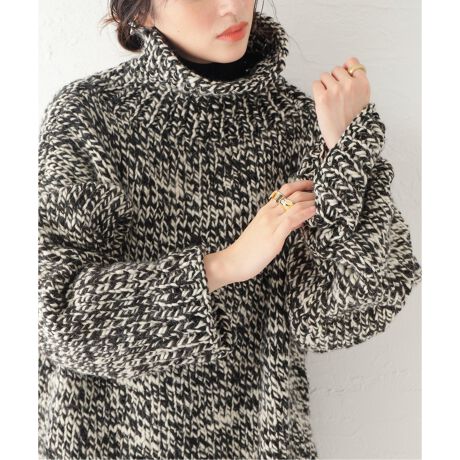 SEEALL / シーオール】HAND OVERSIZED HIGH NECK SWEATER:ニ  