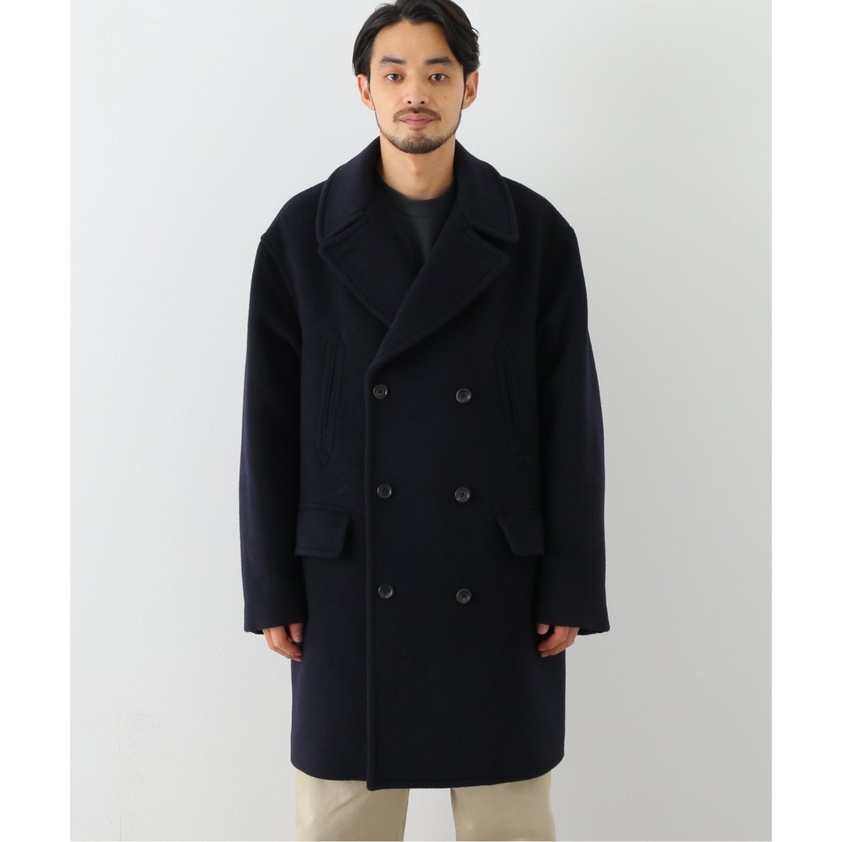 blurhms / ブラームス】Wool Cashmere Pea Coat | ジャーナル