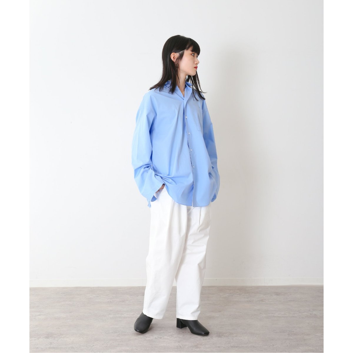 POSTELEGANT/ポステレガント】 cotton typewriter shirt