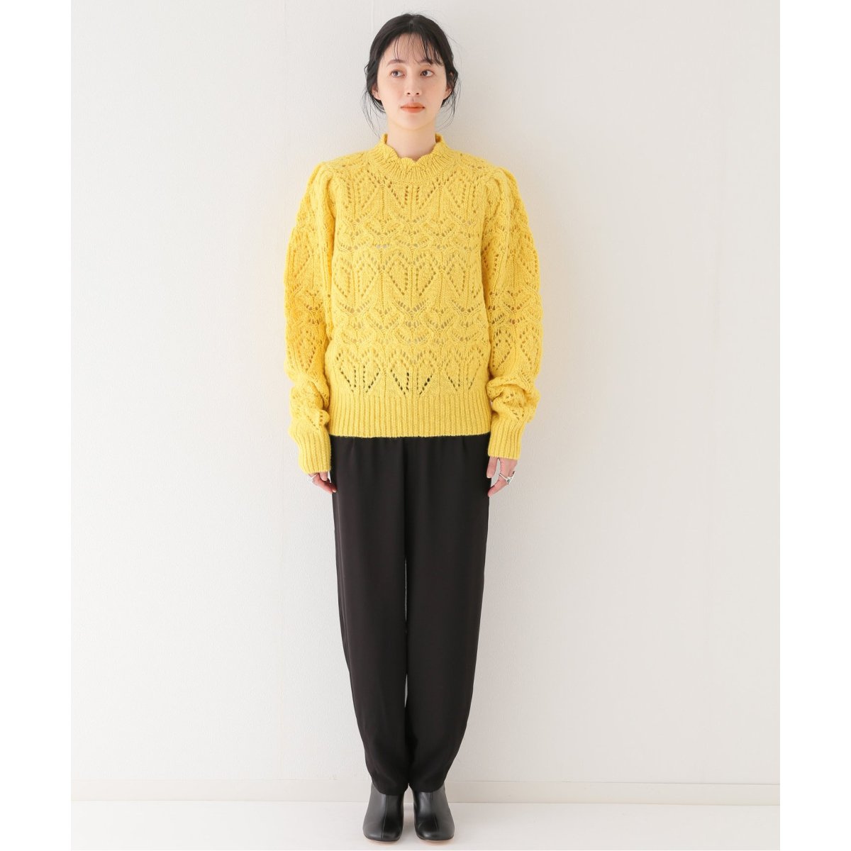 イザベルマランエトワール 透かし編み ニット セーター 黄色 新品 イザベルマラン エトワール♡モヘア 透かし編み ニット 希少