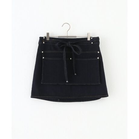 ブルアーペイントスカート （ORIMI/オリミ】RIVET RIVET APRON 