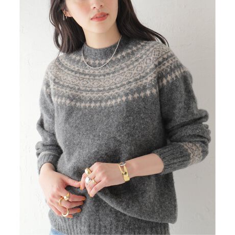 JOHN TULLOCH/ジョンタロック】 SHETLAND WOOL NORDIC P/O KN 