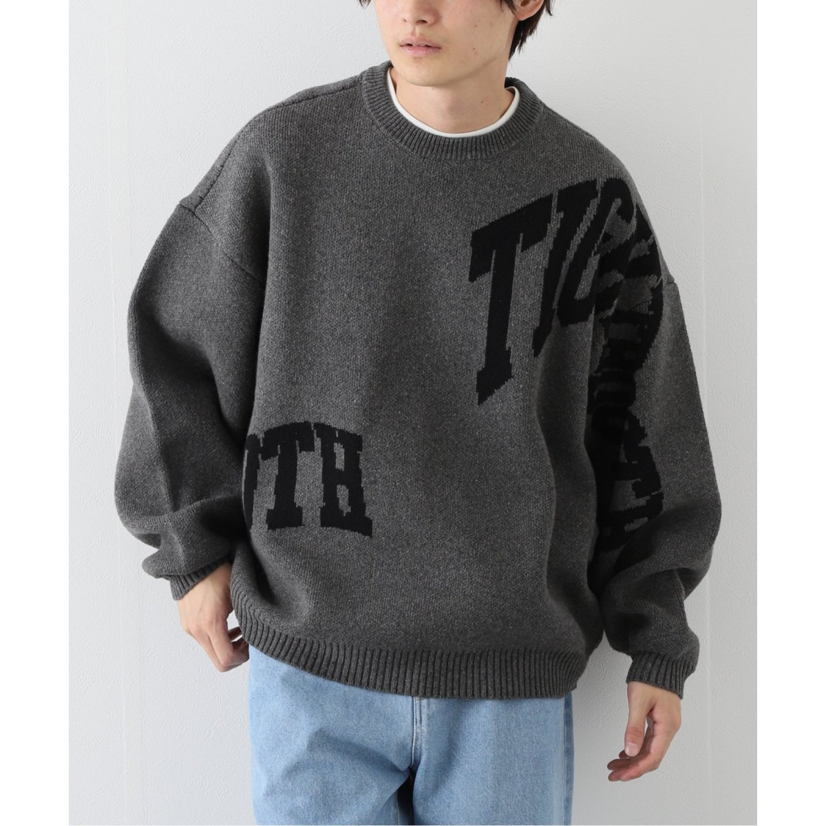 【TBPR/タイトブースプロダクション】ACID LOGO KNIT SWEATER