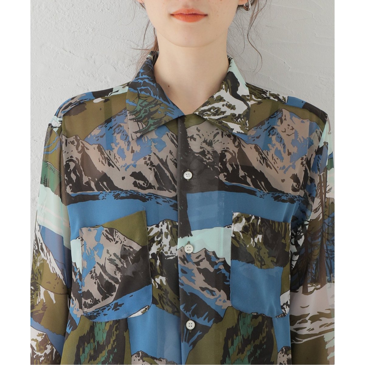 ロシアの行動 定価3 noma t.d Chiffon LAND SCAPE Shirt | www.newline