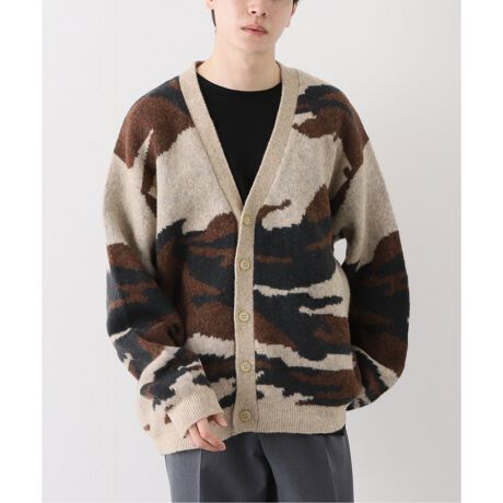 YAK WOOL BLEND】ジャガード カモ柄 ニット カーディガン | ジャーナル 