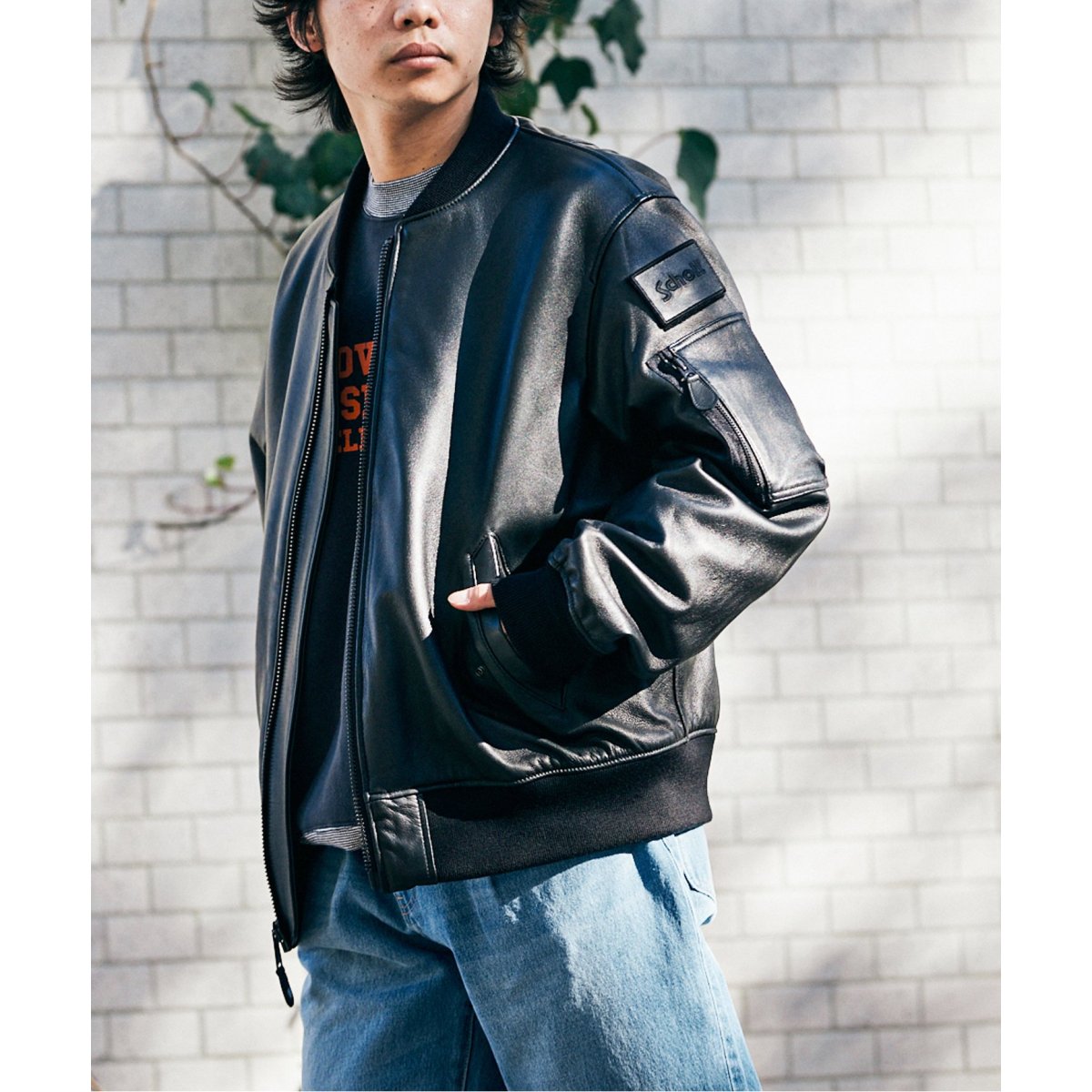 激安正規 Schott JOURNALSTANDARD別注LEATHER COVERALL アウター メンズ