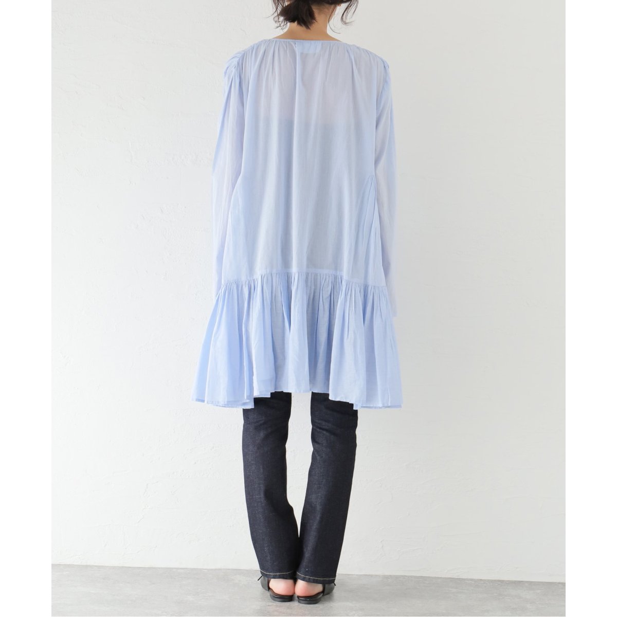 MERLETTE/マーレット】MARTEL PLEATED CHAMBRAY:ワンピース