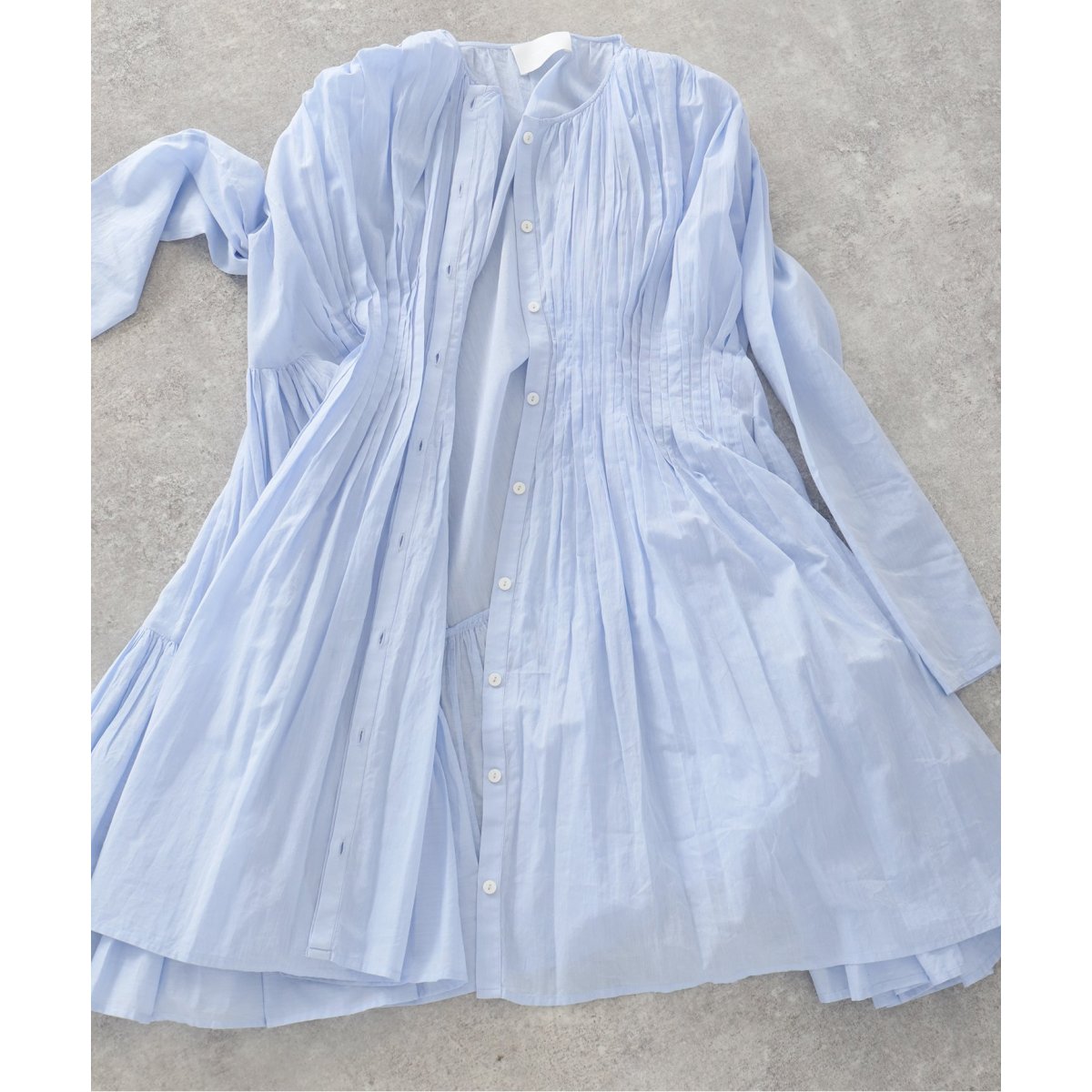 MERLETTE/マーレット】MARTEL PLEATED CHAMBRAY:ワンピース