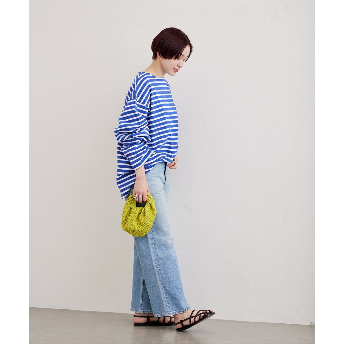 HELOYSE/エロイーズ】 Croissant summer tweed BAG MINI：バッ