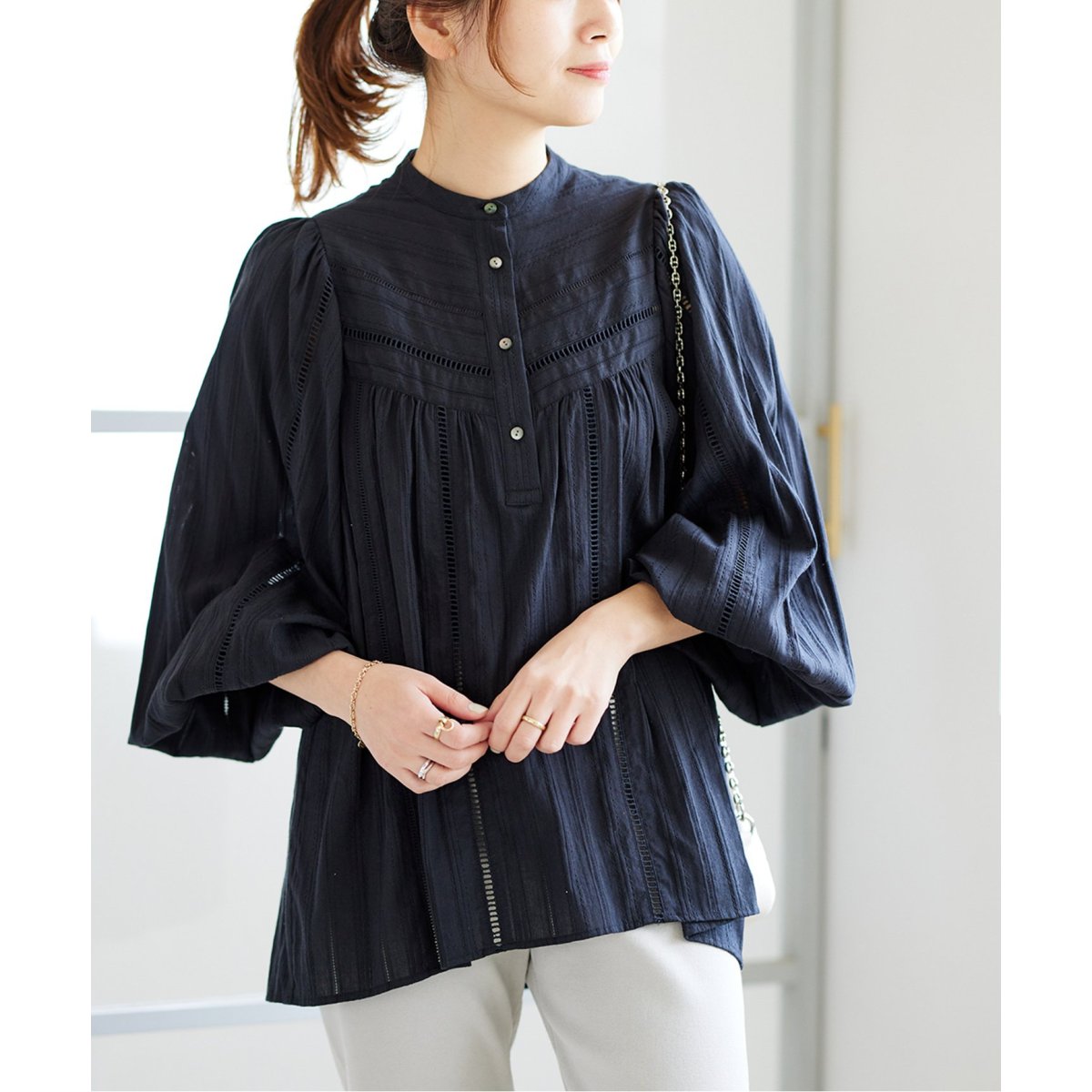 JOURNAL STANDARD - ドビークロスレースサンドブラウス JOURNAL STANDARD（ジャーナルスタンダード）の「ドビークロス