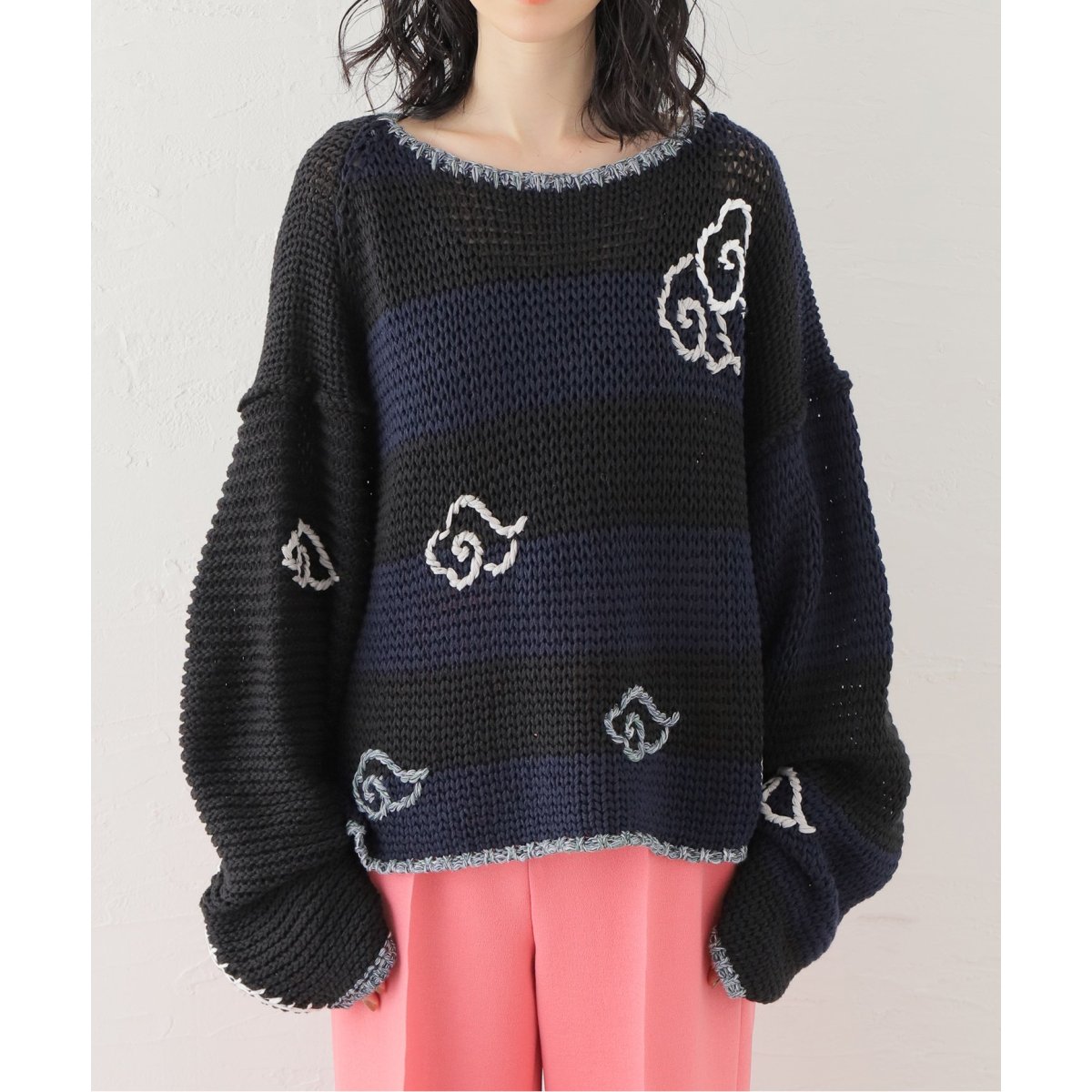 【YANYAN/ヤンヤン】 RAINCLOUD STRIPED PO：ニット cd010-06339-01b.jpg