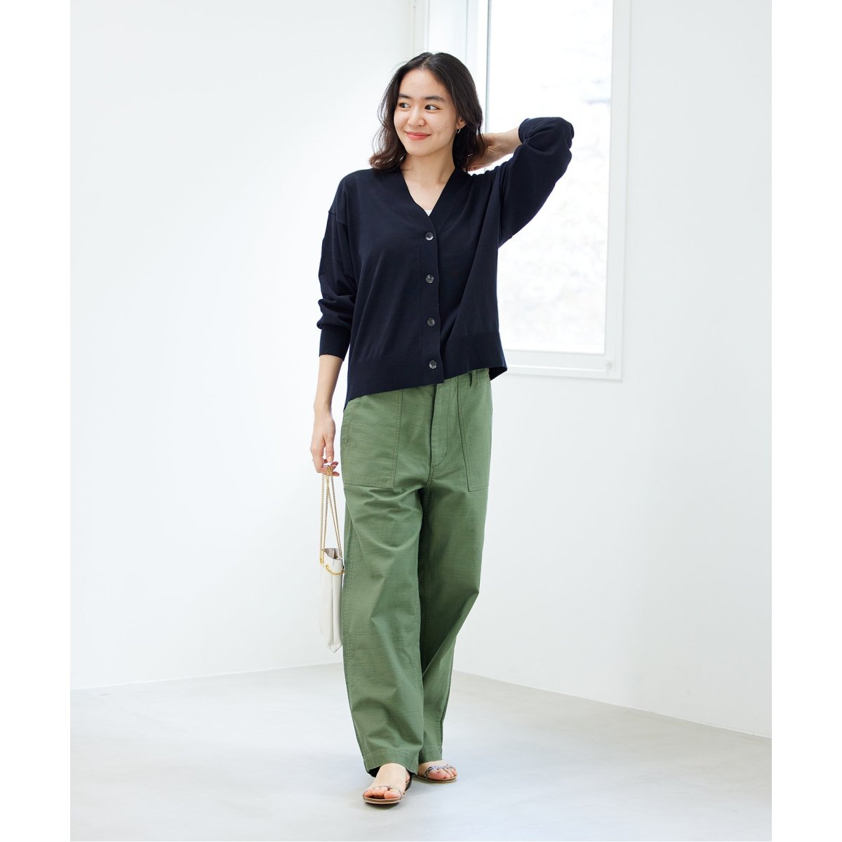 アイスコットンクロップドVネックカーディガン | ジャーナル