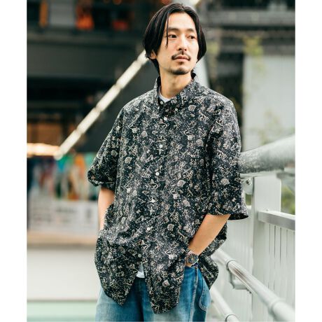 LIBERTY / リバティ】ファットシルエットボタンダウン S/Sシャツ 