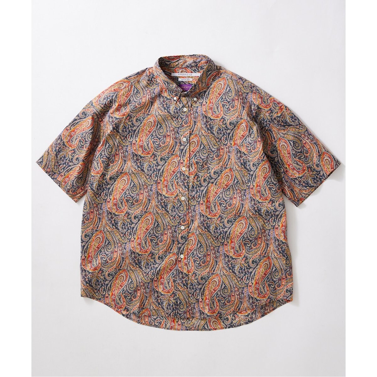 Lサイズ【LIBERTY 】ファットシルエット ボタンダウン S/S 半袖シャツ LIBERTY / リバティ】ファットシルエットボタンダウン S/Sシャツ