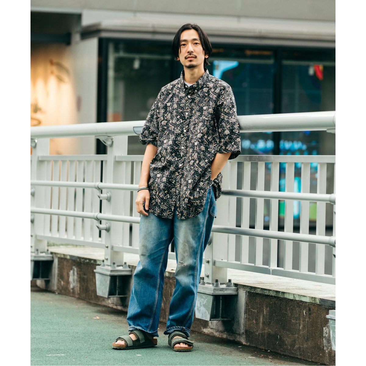 LIBERTY / リバティ】ファットシルエットボタンダウン S/Sシャツ