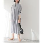 SEEALL/シーオール】LONG SHIRTS DRESS：シャツワンピース 