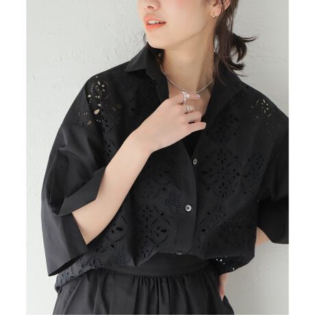 未使用 Ticca レース シャツブラウス｜五分袖・七分袖 