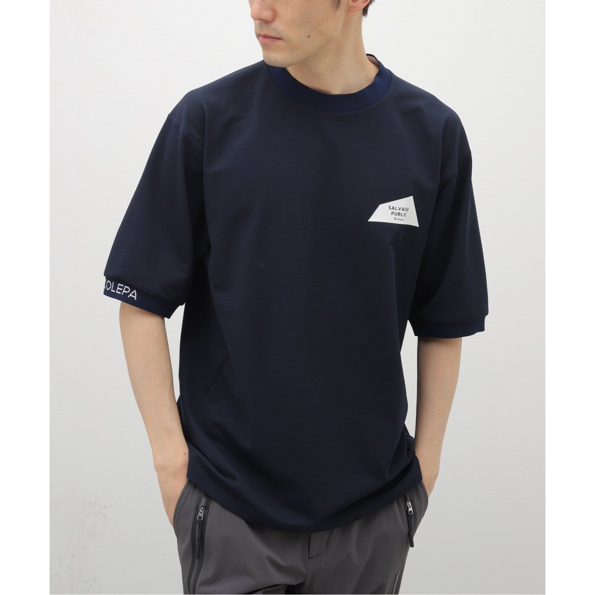 SALVAGE PUBLIC KOLEPA 】Malama リサイクルピケ モックネックTシャツ