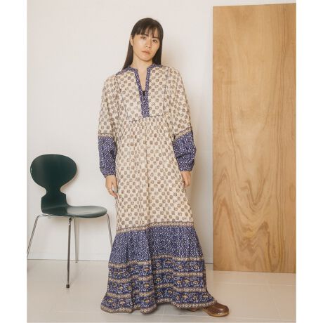 SARA MALLIKA/サラマリカ】CTN KIKA ETHNIC PRT DRESS：ワンピー  