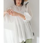 コットンギャザーボリュームスリーブブラウス | ジャーナル 