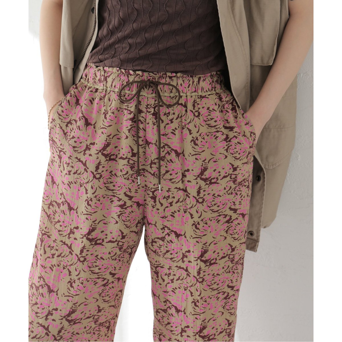 サラマリカ　C.RAYON PRINT EASY PANTS イージーパンツ sara mallika（サラ マリカ）の「C.RAYON PRINT EASY PANTS