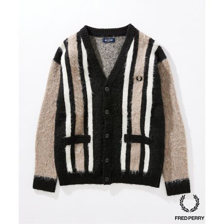 FRED PERRY / フレッドペリー】別注 Fluffy ニットカーディガン 