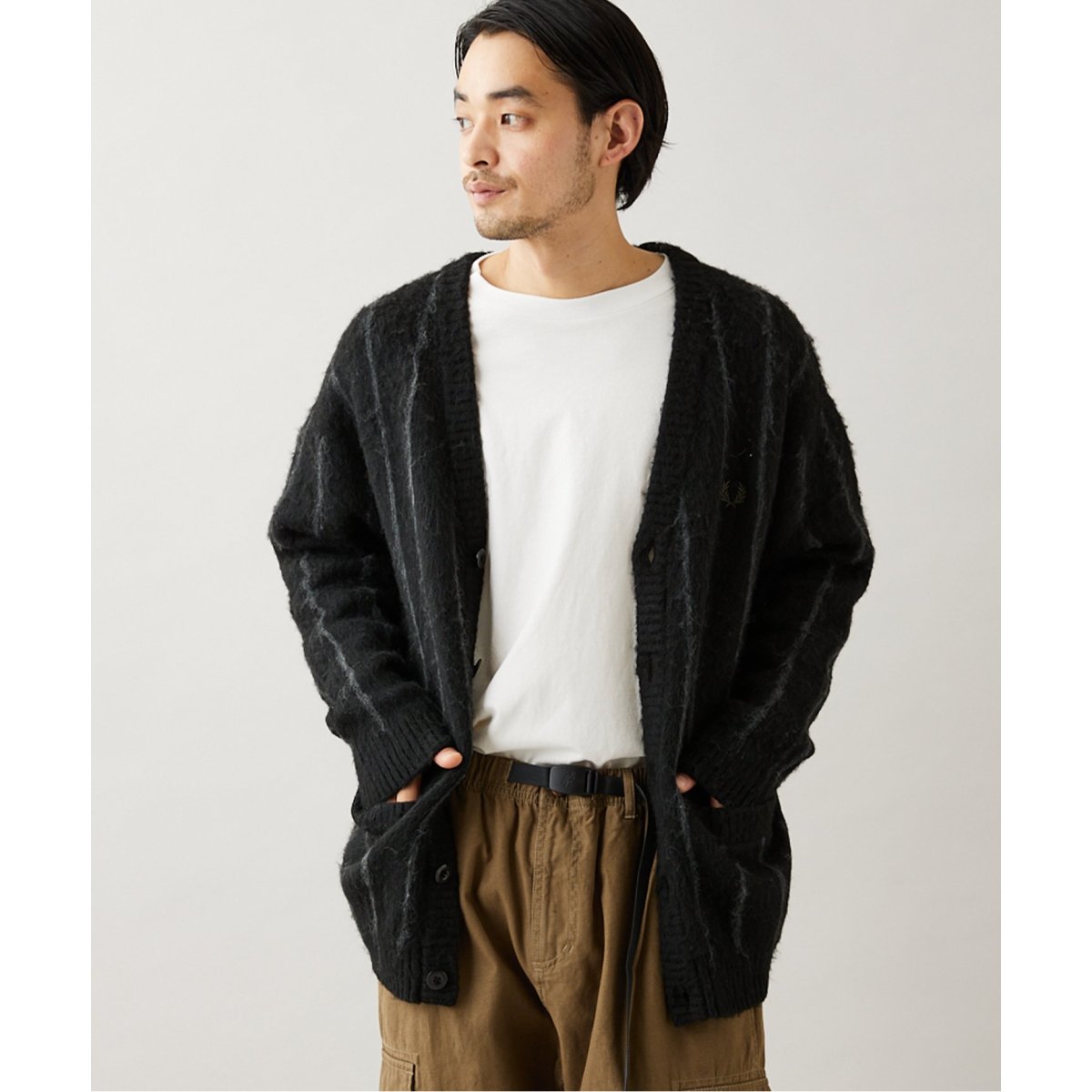 FRED PERRY / フレッドペリー】別注 Fluffy ニットカーディガン