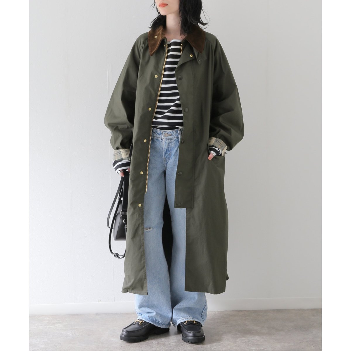 追加》別注【Barbour/バブアー】OS BURGHLEY JS EXCLUSIVE：コート