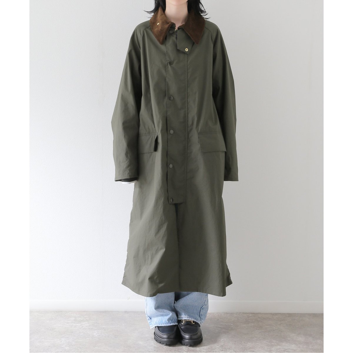 追加》別注【Barbour/バブアー】OS BURGHLEY JS EXCLUSIVE：コート