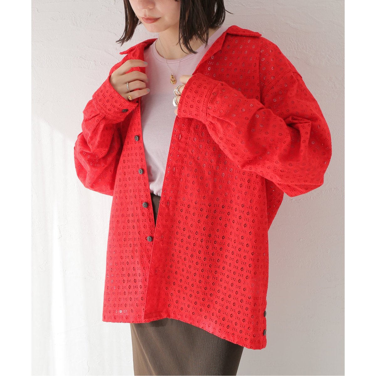 23AW/DEL SOL/EL MARExJSレースシャツ/FREE/コットン/BLK/23-050-410-00 JOURNAL STANDARD｜コットンコードレースシャツ | Rakuten