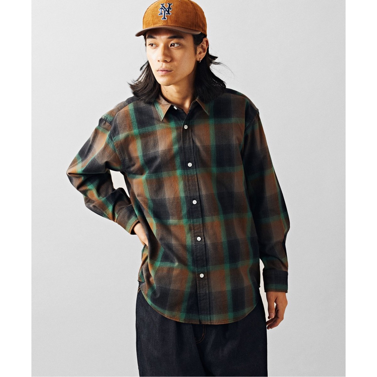 オンブレーチェック フランネル レギュラーシャツ | ジャーナル